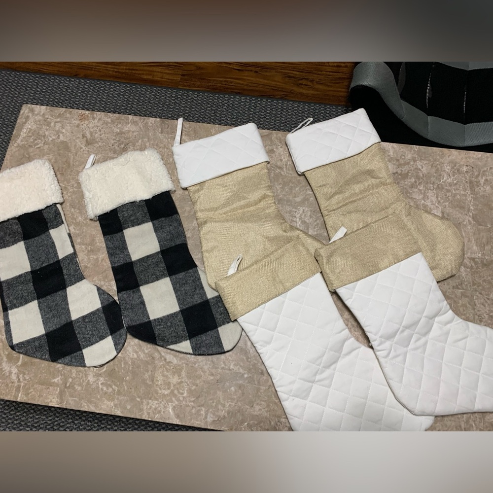 6 rustic stockings